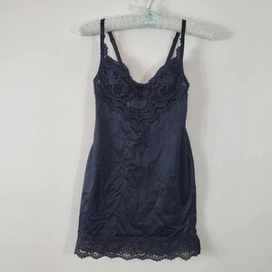 Victoria Secret Lace Bustier Vintage Slip Dress Size 32A